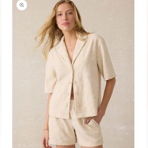 Faherty brand Cabana Towel Terry Camp shirt